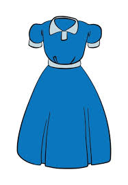 a blue dress